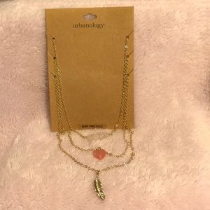 Gold three layer necklace